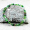 Halskette aus Krobo-Recyclingglas, grün