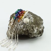 Fair-Trade Silberkette mit Perlenmix in verschiedenen Farben